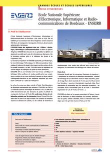 Ecole Nationale Supérieure d Electronique, Informatique et Radio ...