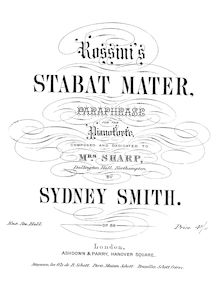 Partition complète, Paraphrase on Rossini s  Stabat Mater , Op.89