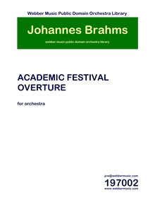 Partition complète, Academic Festival Overture, Akademische Festouverture par Johannes Brahms