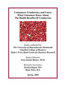Consumers, Cranberries, and Cures: What Consumers Know About ...