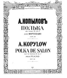 Partition complète, Polka de Salon, Op.16, Polka de Salon sur le Theme "B-la-f"