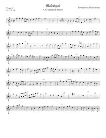 Partition ténor viole de gambe 1, octave aigu clef, Madrigali a 5 voci, Libro 2 par Benedetto Pallavicino par Benedetto Pallavicino