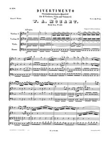 Partition complète, Divertimento, Salzburg Symphony No. 1, Mozart, Wolfgang Amadeus par Wolfgang Amadeus Mozart