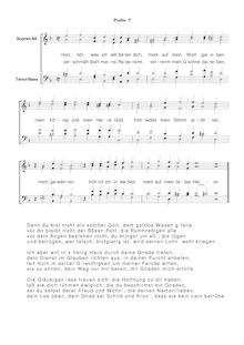 Partition Ps.5: Herr, hör, was ich will bitten dich, SWV 101, Becker Psalter, Op.5