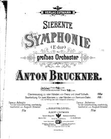 Partition Orchestral score, Symphony No. 7 en E major, Bruckner, Anton par Anton Bruckner