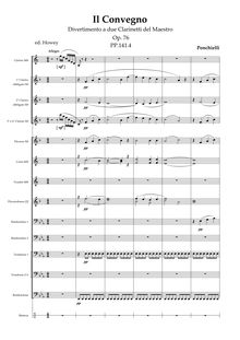 Partition complète, Il Convegno, Il Convegno (The Meeting), Divertimento for Two Clarinets with Piano Accompaniment