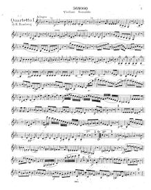 Partition violon 2, 3 corde quatuors, Op.1, Romberg, Bernhard