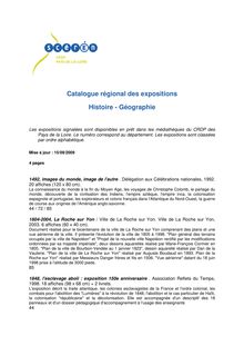Catalogue régional des expositions