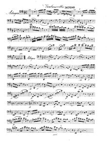 Partition violoncelle, Quintuor pour la flûte, violon, deux altos et violoncelle