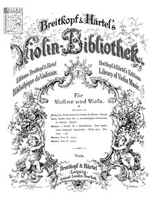 Partition de viole de gambe, 4 Duettos, Bach, Johann Sebastian