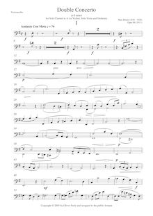Partition violoncelles, Dopel-Konzerte für Karinette (oder Violine), viole de gambe und Orchester, Op.88