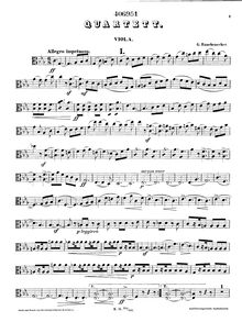 Partition viole de gambe, corde quatuor (No.1) en c minor, c minor