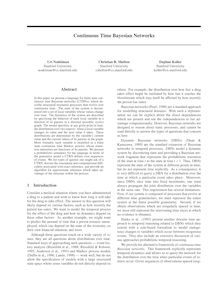 Continuous Time Bayesian Networks