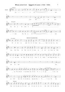 Partition Soprano, Missa Jäger, Missa Venatorum, Missa octavi toni
