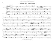 Partition , Bourrées I & II alternativement,  No.2, Overture, B minor