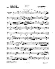 Partition cor, Romance, Op.43b, Blanc, Adolphe