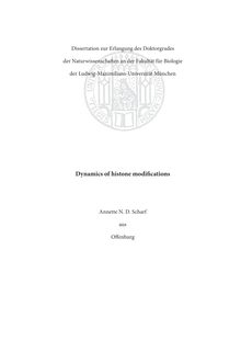 Dynamics of histone modifications [Elektronische Ressource] / Annette N. D. Scharf
