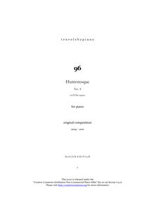 Partition complète, Humoresque No.4, D♭ major, Novegno, Roberto