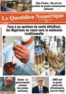 Le Quotidien Numérique d’Afrique n°1883 - du lundi 14 mars 2022