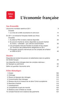 Sommaire - L économie française - Comptes et dossiers - Insee Références - Édition 2012 