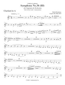 Partition clarinette, Symphony No.38  Children s Lullabies , E major par Michel Rondeau