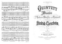 Partition complète et parties, Piano quintette No.1, Klavierquintett Nr. 1 op. 35