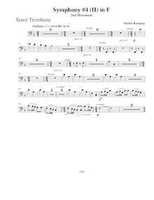 Partition Trombone, Symphony No.4  Pastorale , Symphony on Canadian Folk Themes par Michel Rondeau