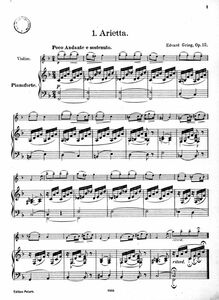 Partition , Arietta - partition de piano, lyrique pièces, Op.12
