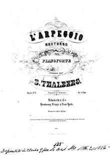 Partition complète, L Arpeggio, Op.35 No.2, Nocturne, D♭ Major, Thalberg, Sigismond