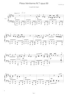 Partition , La garde des doges, Venitian pièces, Op.69, Plante, Cyril