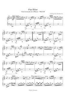 Für Elise par Ludwig van Beethoven