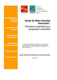 Guide du Bilan Sociétal Associatif  : S évaluer ensemble pour ...