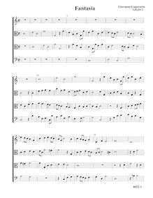 Partition complète (Tr T T B), Fantasia pour 4 violes de gambe par John Coperario