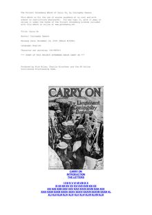 Carry On - Letters in War-Time