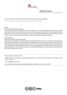 Les portails anciens des pharmacies polonaises - article ; n°225 ; vol.63, pg 391-394