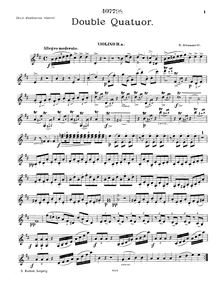 Partition violon 2a, Double quatuor, Double Quatour pour 4 Violons 2 Altos et 2 Violoncellos Новоселье (Novoselʹe), Housewarming.