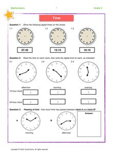 Grade 5 Maths: Workbook - Measurement - Time