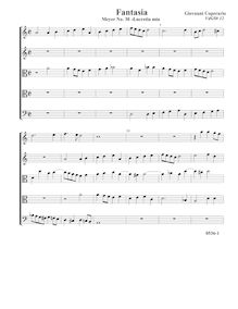 Partition complète (Tr Tr A T B), Fantasia pour 5 violes de gambe, RC 35