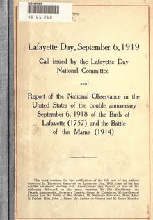 Lafayette day, September 6, 1919
