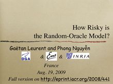 the Random Oracle Model