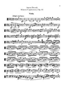 Partition altos, Scherzo capriccioso, D♭ major, Dvořák, Antonín