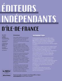 Editeurs indépendants d île-de-France 2015 étude Le MOTif