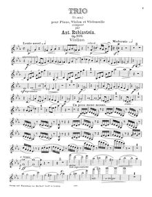 Partition de violon, Piano Trio No.5, Op.108, Trio in C minor for Violin, Cello and Piano, Op.108