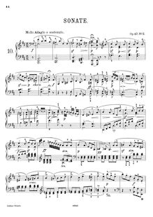 Partition Sonata No.2 (filter), Three Piano sonates, Op.40, Clementi, Muzio