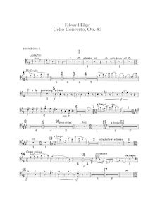Partition Trombone 1, 2, 3, Tuba, violoncelle Concerto en E Minor, Op.85