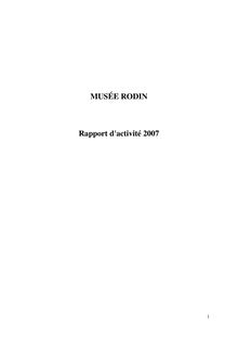 MUSÉE RODIN Rapport d activité 2007