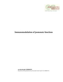 Immunomodulation of jasmonate functions [Elektronische Ressource] / von Petra ten Hoopen