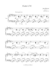 Partition complète, Etude en F-sharp major, F? major, Monzo, Joseph Louis