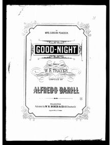 Partition complète, Good nuit, E major, Barili, Alfredo