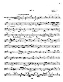 Partition viole de gambe, Piano quintette No.2, Op.6, A Major, Berwald, Franz